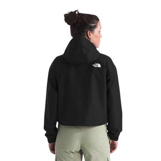 giacchetto da donna THE NORTH FACE W QUEST MONO CROPPED Realizzato al 100% in nylon riciclato. cropped e moderno, con cappuccio integrato e zip frontale. polsini elasticizzati e il logo The North Face applicato sul petto. Vista posteriore