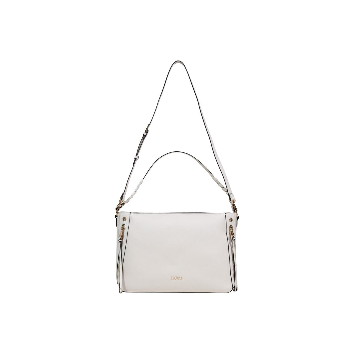 Liu Jo M Hobo AA6037; borsa panna media con manico intrecciato e zip laterali. Chiusura magnetica, doppia tracolla, elegante e funzionale. Vista frontale