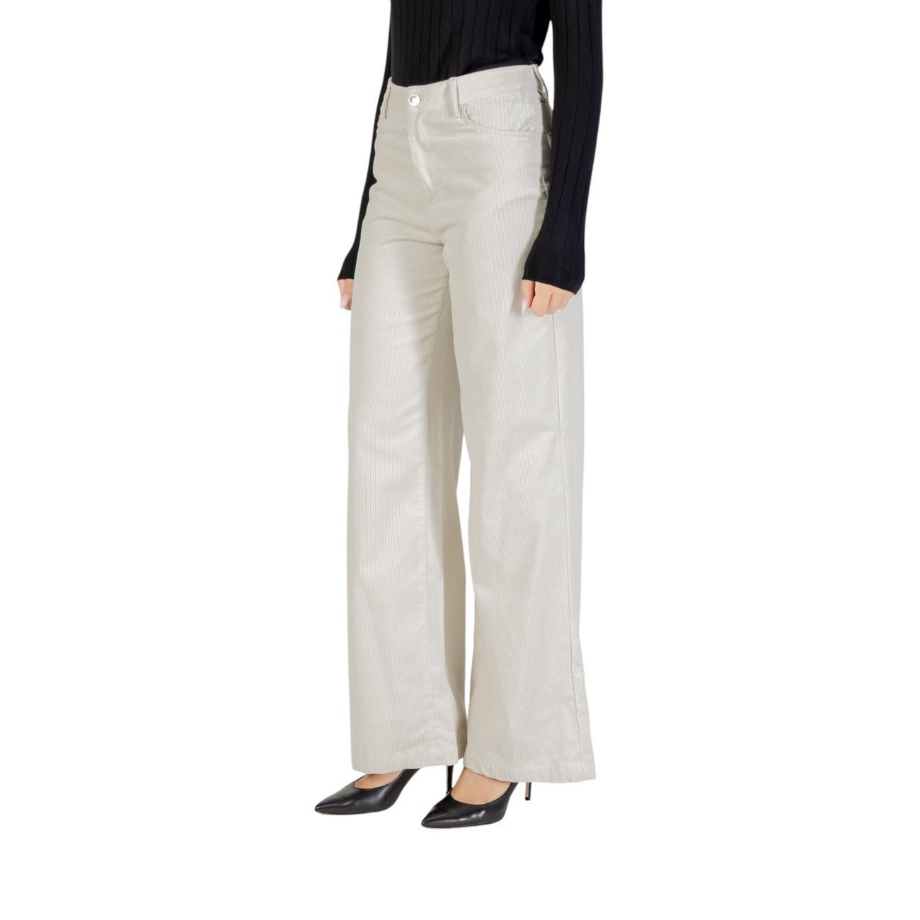 Liu Jo Pantaloni Donna Bianco Zip e Bottone Tasche Anteriori e Posteriori 74% Cotone 20% Poliestere 6% Elastan Primavera/Estate MF5274 T192A