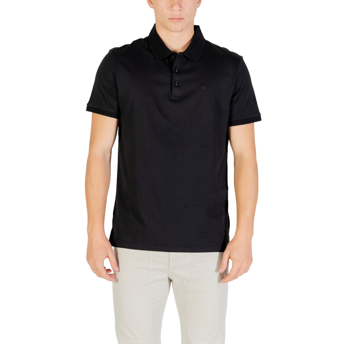 Calvin Klein Jeans Polo Uomo Blu Bottoni Colletto Polo Scollo Tondo Maniche Corte 100% Cotone Primavera/Estate LV04RD255G