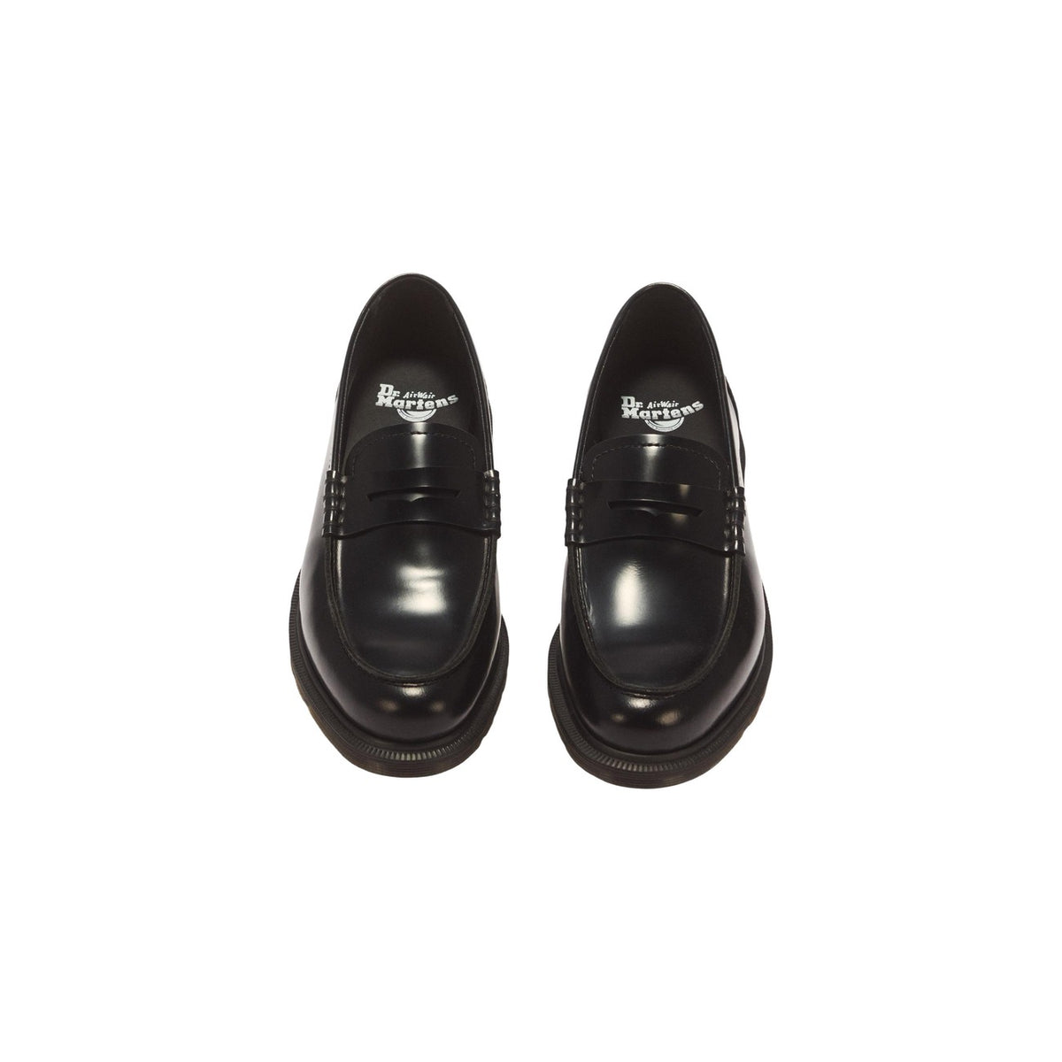 Mocassini uomo Dr. Martens neri monocromatici – Scarpe basse in pelle lucida 42503001