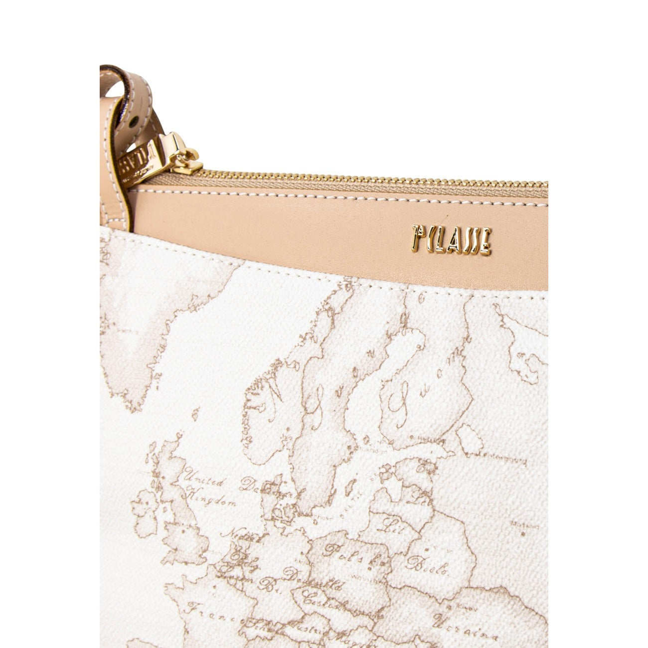 Borsa Tracolla Geo White Alviero Martini; Bianco. Dettagli in pelle, chiusura con zip, tracolla regolabile. Dimensioni compatte (21x16 cm), stile sofisticato e luminoso per ogni stagione. Dettaglio logo e stampa