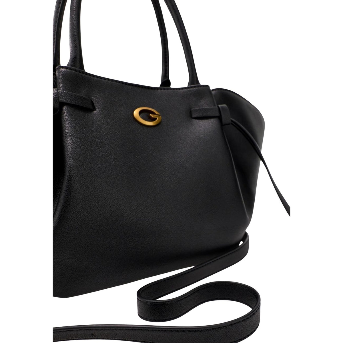 Borsa Guess con frange nera HWBG22 37060. Borsa da donna in ecopelle 100% poliuretano con chiusura con bottone magnetico, dettagli metallici dorati, tracolla rimovibile e dimensioni 48x22x14 cm.
