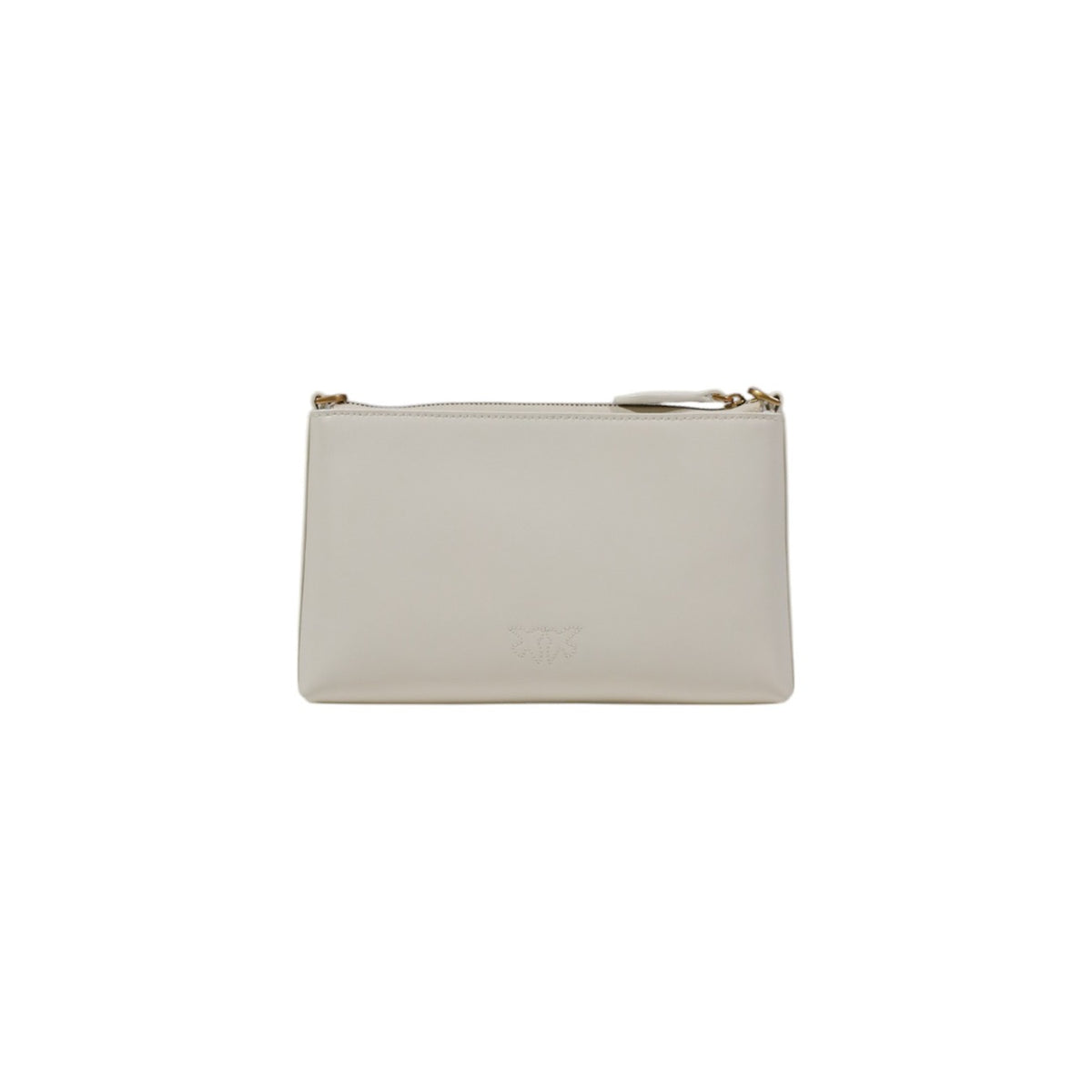 pochette Pinko Flat Horizontal Mini Vitello in pelle bianco Vista posteriore