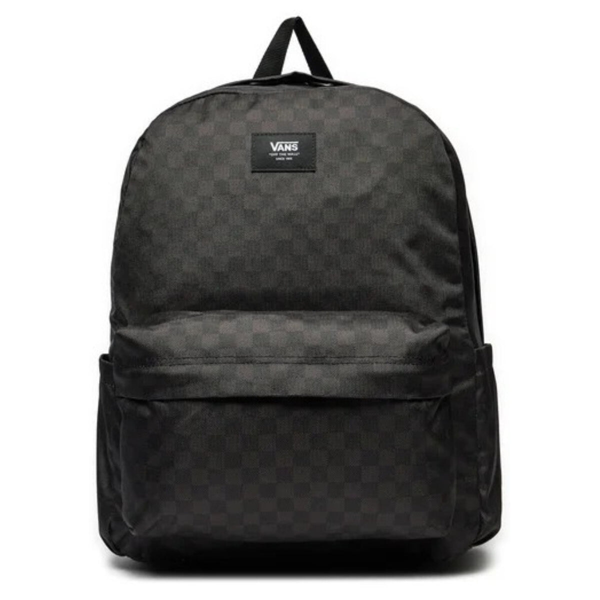 Zaino Vans Old Skool Check; 22 litri, scomparto laptop 15", tasca portabottiglie, spallacci imbottiti. Il design iconico in versione sostenibile. Vista frontale