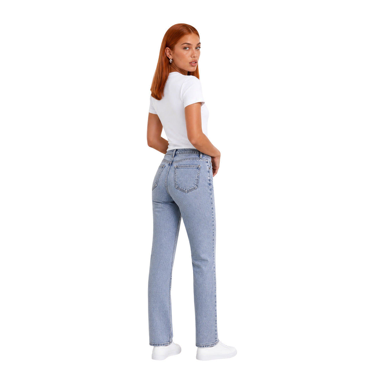 T-shirt Donna Bianca Calvin Klein Jeans; 100% Cotone. Taglio regular fit, maniche corte e scollo tondo. Stampa frontale nera logo 'Established 1968', tessuto leggero stile casual-chic. Vista posteriore intera