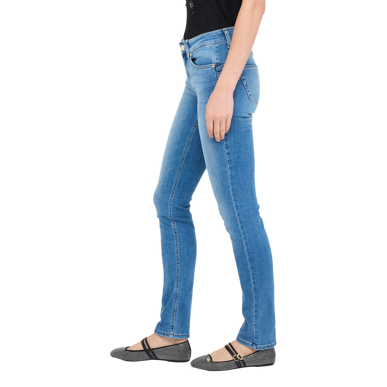 Liu Jo Jeans Donna Blu Zip Bottone Tasche Anteriori Posteriori Cotone 86% Poliestere 12% Elastan 2% Autunno Inverno UXX028 D4186