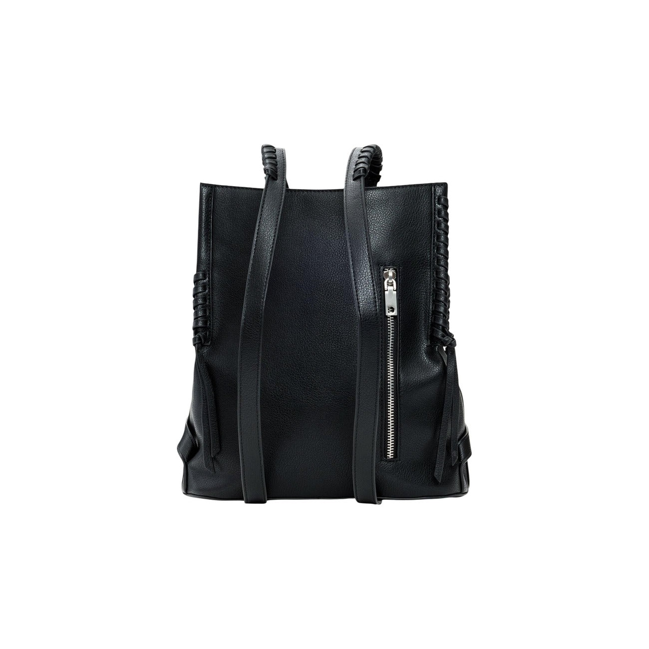 Borsa Desigual donna nera zaino con cerniera 100% poliuretano - vista posteriore retro