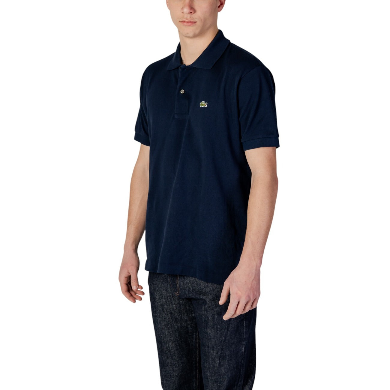 Lacoste Polo Uomo Blu Bottoni Colletto Polo Scollo Tondo Maniche Corte 100% Cotone Primavera/Estate WH7_16060800128_DARK_BLUE