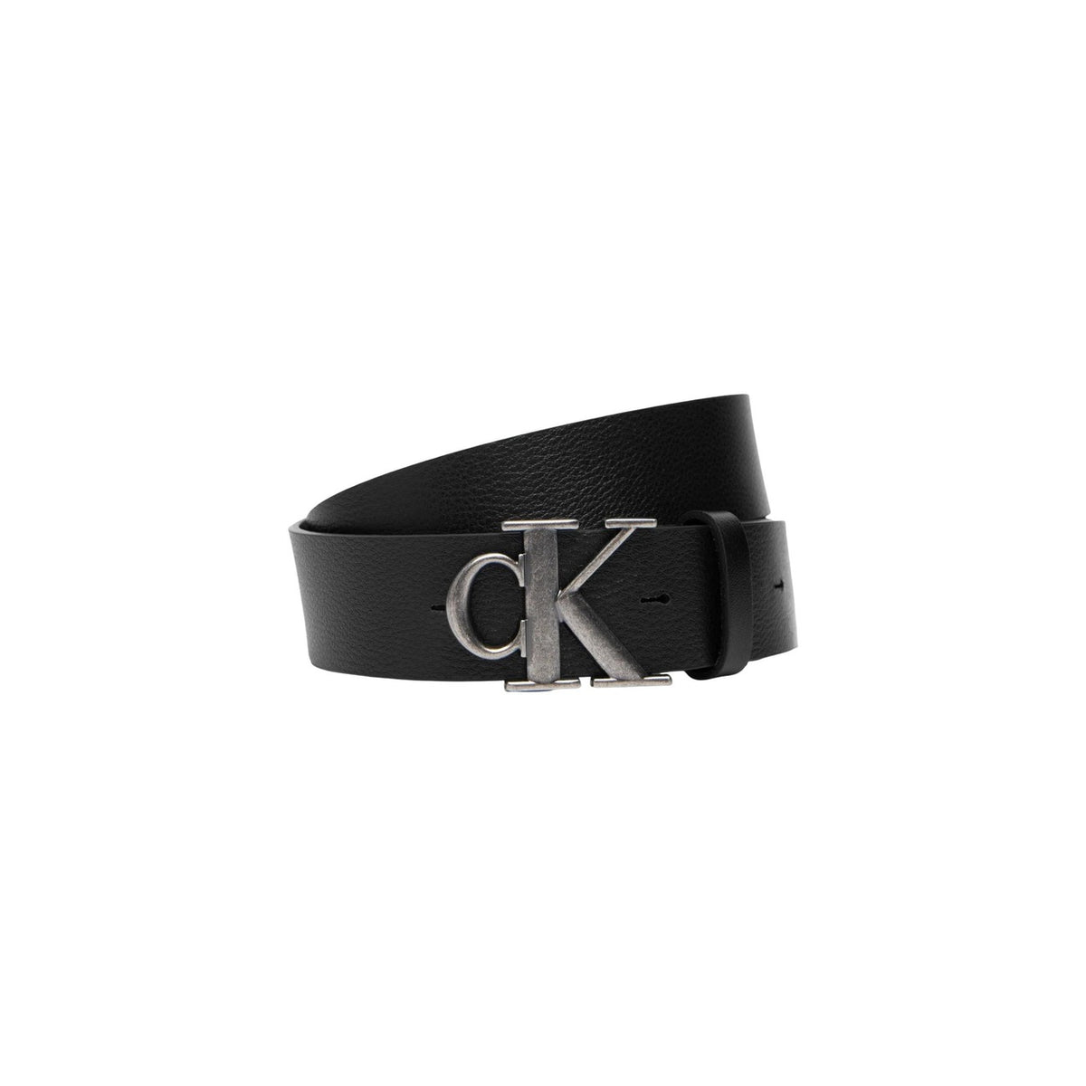 Cintura Calvin Klein uomo nera con fibbia logo - vista frontale