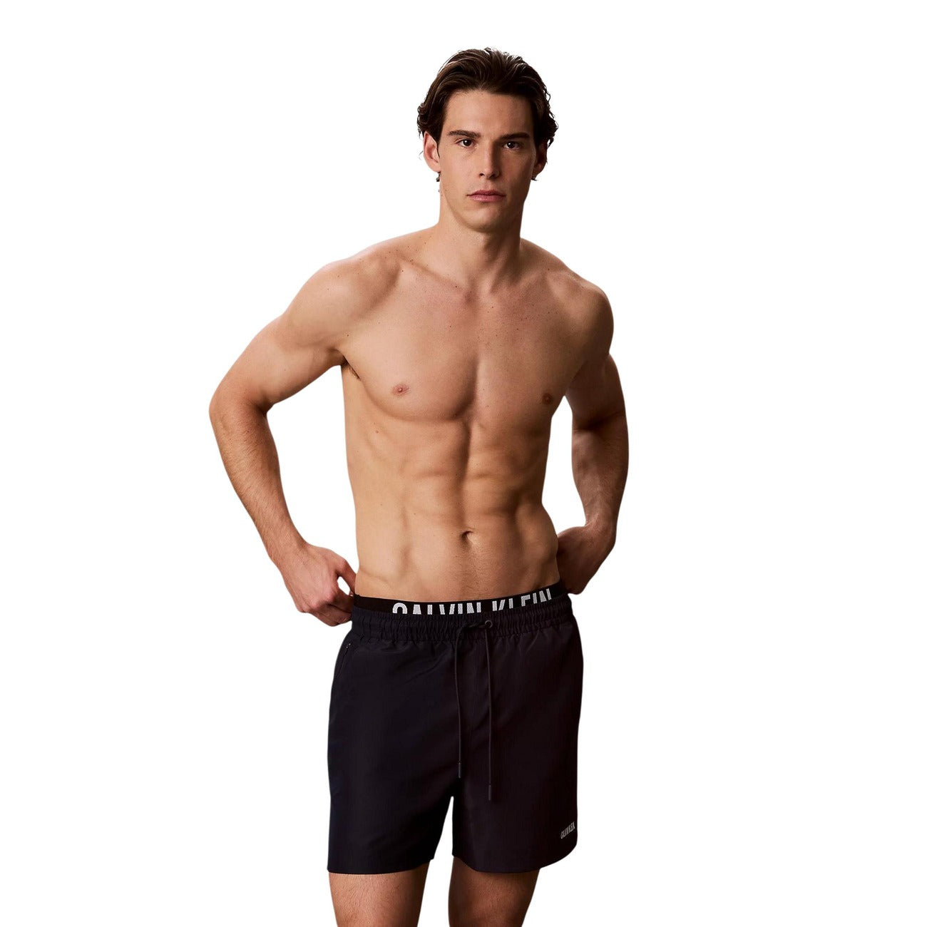 Calvin Klein Jeans Costume Boxer Con Fascia logo In Vita Doppia - Intense Power Uomo MEDIUM DRAWSTRING BOXER