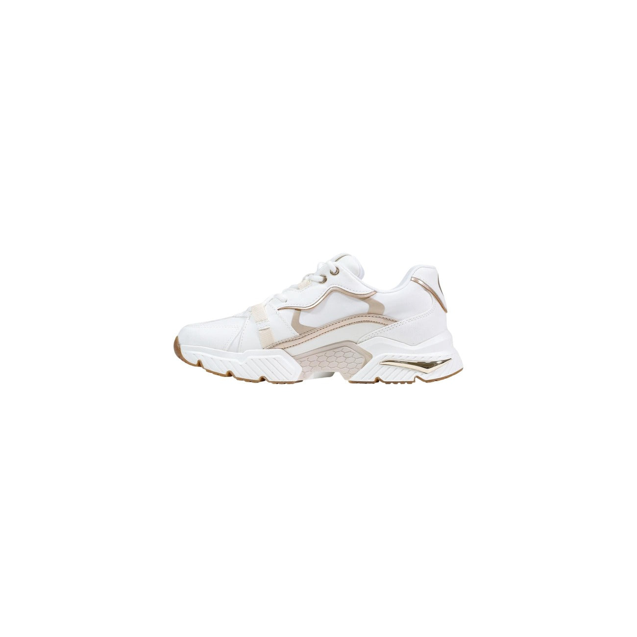 Guess sneaker runner CARRLI Runner in simil pelle. Punta tonda. Altezza para 4 cm.
Chiusura con stringhe.
Inserti laminati. Scritta logo lato e retro.
Composizione tomaia: 60%Polyester, 40%Poliuretano. Sottopiede e fodera interna in tessuto.
Suola in gomma termoplastica. Vista laterale