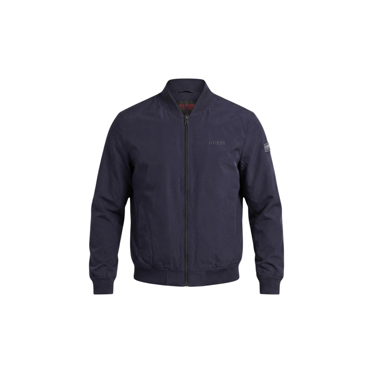 Giacca Guess uomo blu 100% poliestere con scollo tondo - vista frontale solo giacca