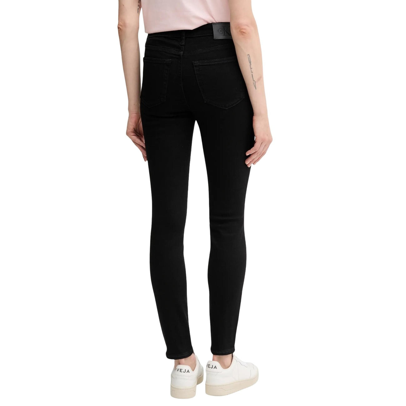 Calvin Klein Jeans Jeans Donna Nero Zip Bottone Tasche Anteriori Posteriori Cotone 100% Autunno Inverno LV047C777G