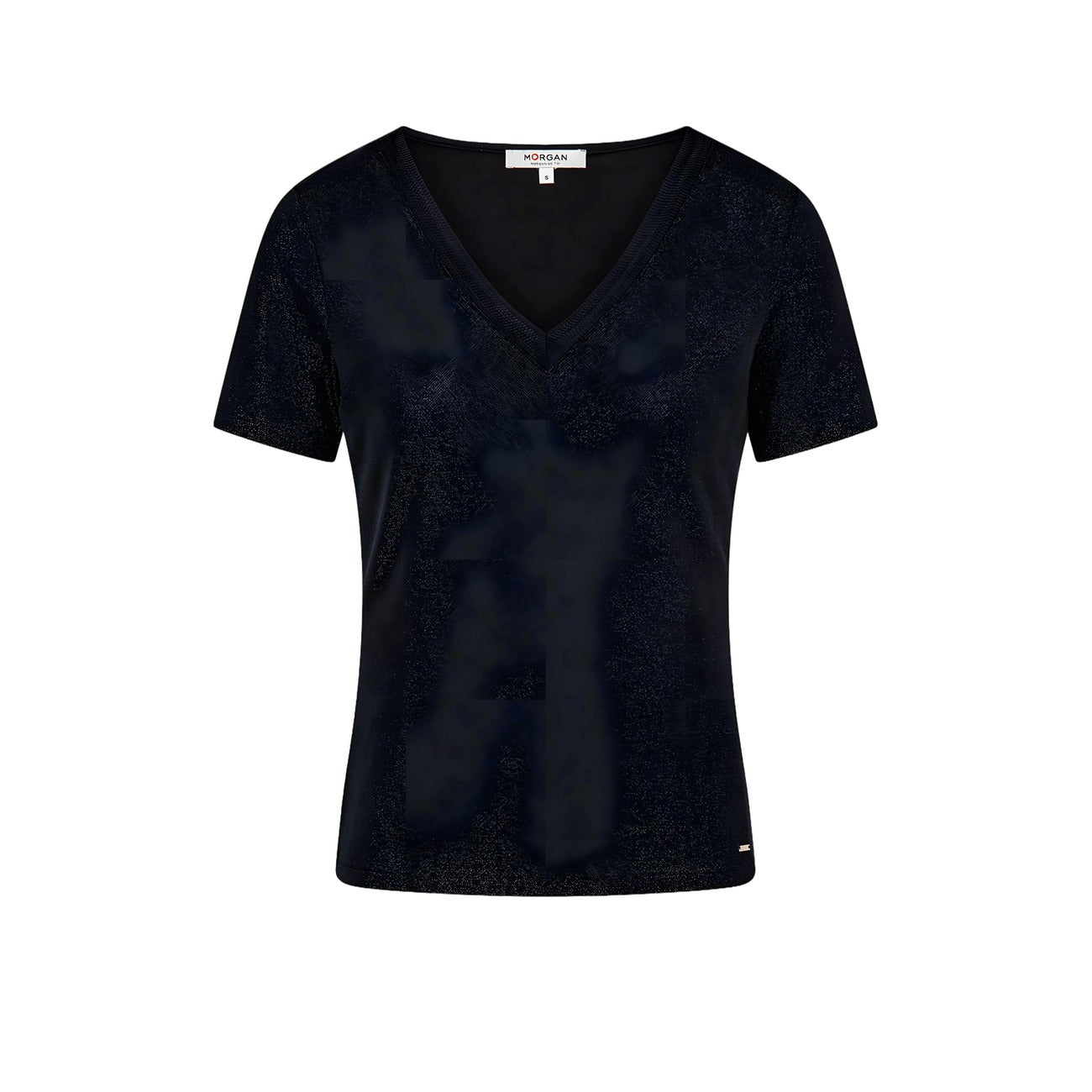 Morgan De Toi T-Shirt Donna Azzurra Manica Corta Scollo a V 100% Poliestere Primavera/Estate 212-DIWI