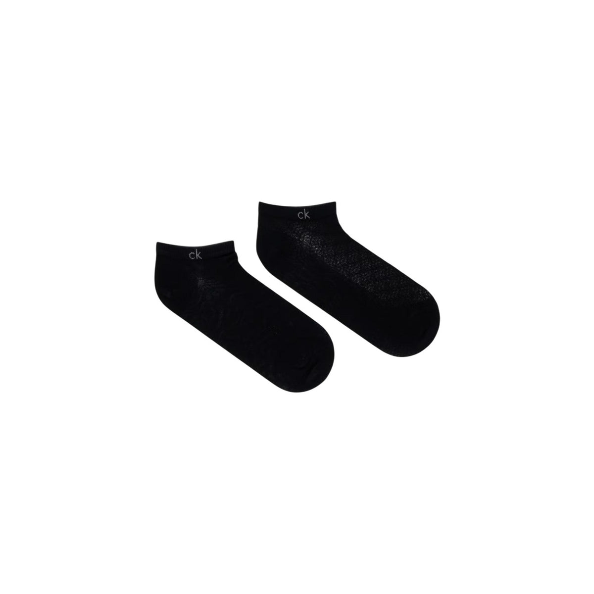 Pack 2 Paia Calze Sneaker CK Jeans Structure; Nero. 71% Lyocell, 27% Poliammide, 2% Elastam. Fibra naturale traspirante, logo ricamato, taglio basso comfort 4 stagioni. Vista frontale