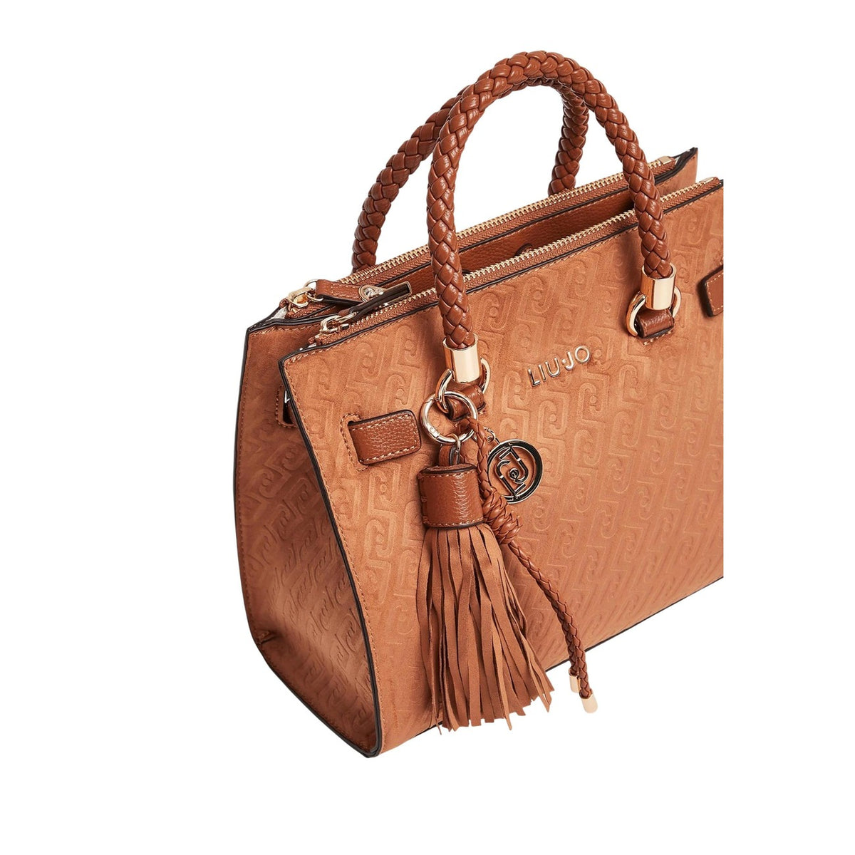 Borsa Liu Jo donna beige a mano - vista laterale in primo piano dettaglio