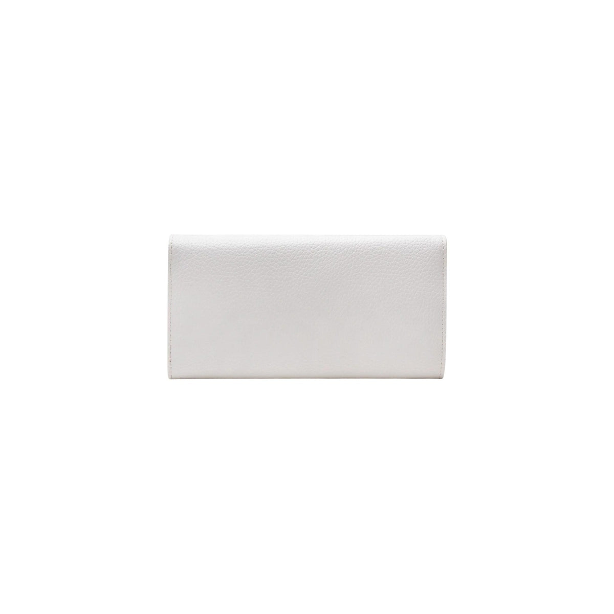 Portafoglio bianco Valentino Bags Alexia VPS5A8113, grande formato a patta con logo frontale; interno organizzato per carte e banconote, stile elegante e versatile. Vista posteriore