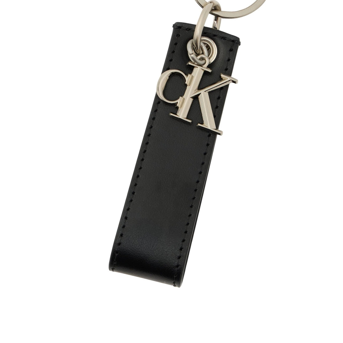 Portachiavi Calvin Klein uomo nero - dettaglio primo piano logo CK