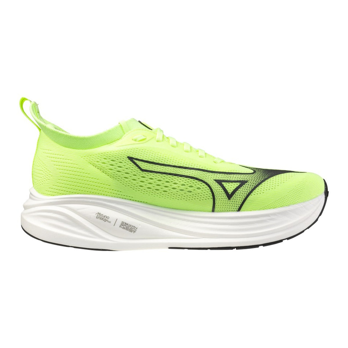 Scarpe da running uomo Mizuno Neo Zen 2 verde lime e grigio J1GC268656. Sneakers basse da corsa per asfalto e sentieri con tomaia in tessuto traspirante, supporto articolare e suola ad aderenza elevata.