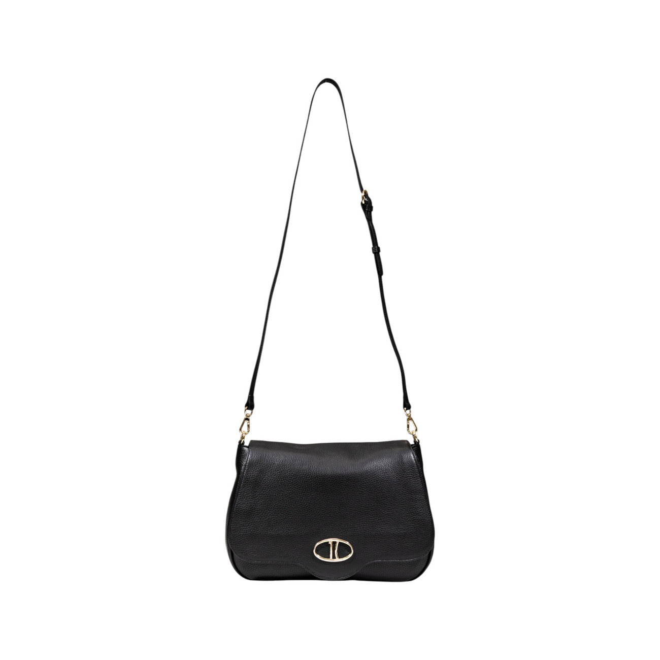 Alviero Martini Prima Classe Borsa Donna Nero Bottoni Automatici Tasca Interna Pelle Poliuretano L LD54 M630