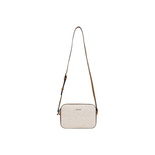 Borsa Liu Jo donna beige a tracolla 60% cotone 40% lino - vista frontale con tracolla