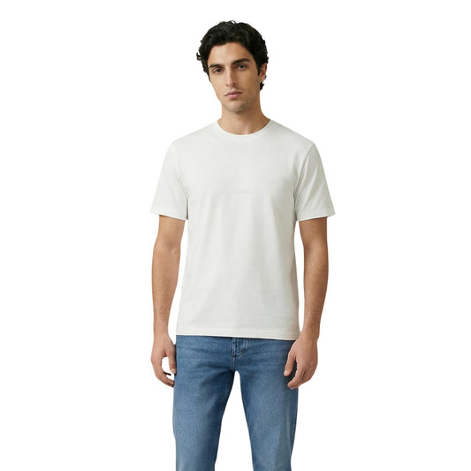 T-shirt Antony Morato uomo bianca con taschino maniche corte - vista frontale indossata da modello