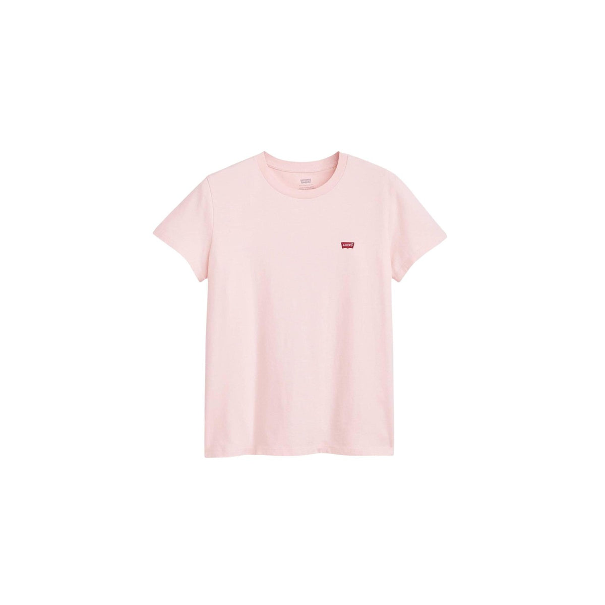 Levi's® Perfect Tee Pink Lavender; 100% cotone, tasca sul petto, dettagli ricamati. Traspirante, morbida ed essenziale. Vista frontale stesa
