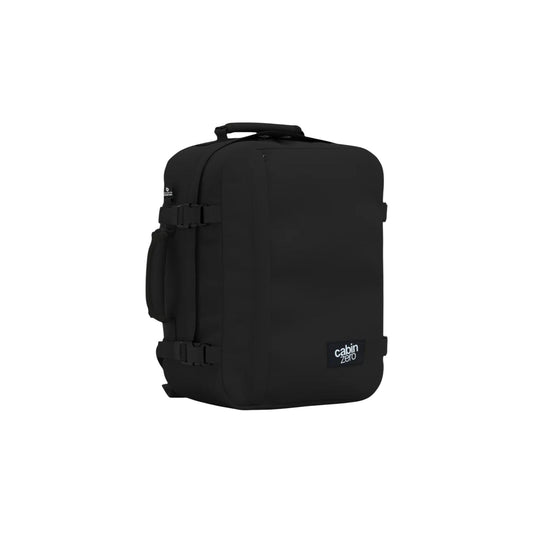 Zaino Cabin Zero Classic 28L; 100% Poliestere Nero. Resistente all'acqua, cinghie di compressione, dimensioni cabina (39x29,5x20). Backpack uomo versatile, leggero e ultra-resistente. Vista frontale