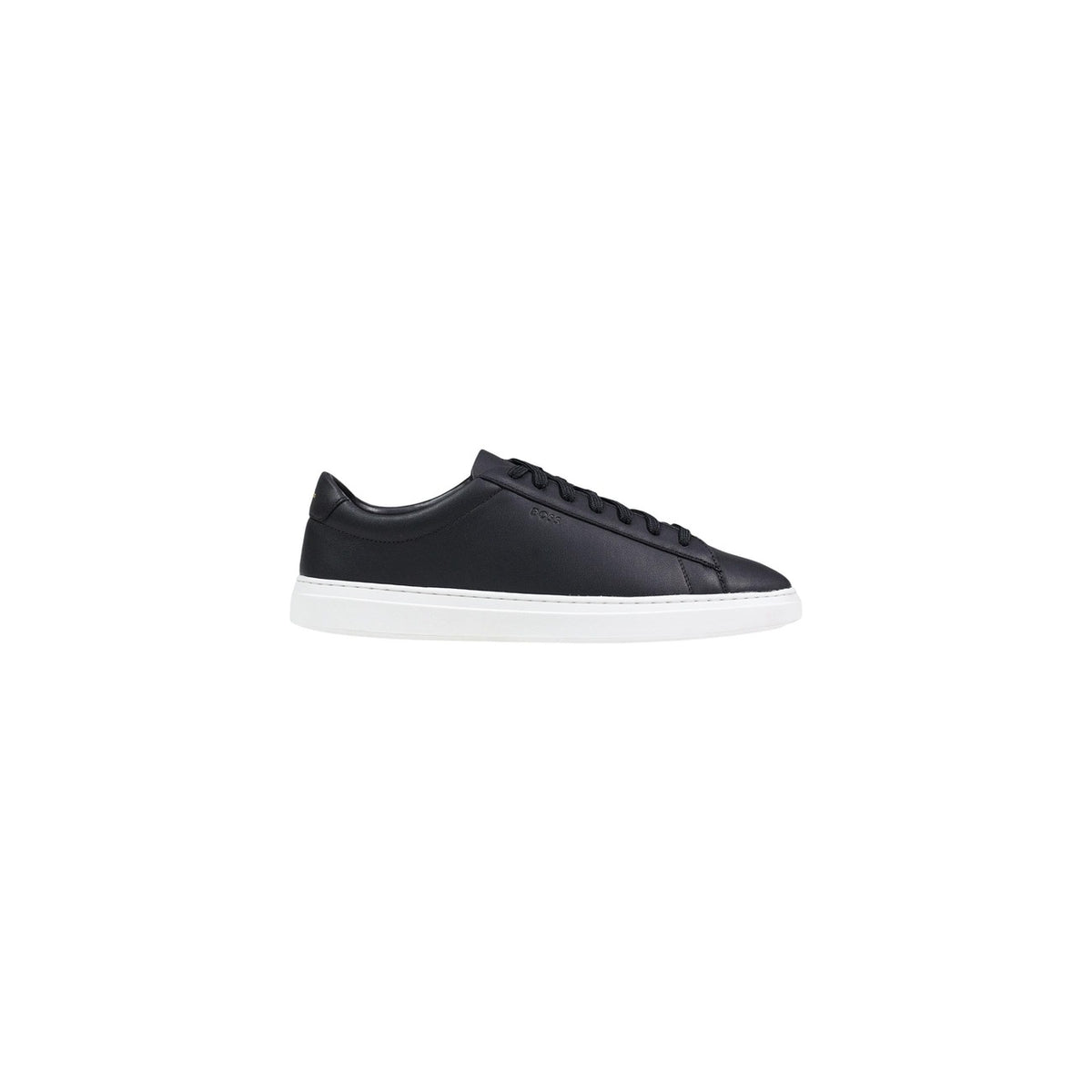 Boss Sneakers KIERAN_TENN_ALLT in PELLE CON SUOLA IN GOMMA Uomo Nere Chiusura con Lacci 100% Pelle Primavera/Estate 50552853 Vista laterale