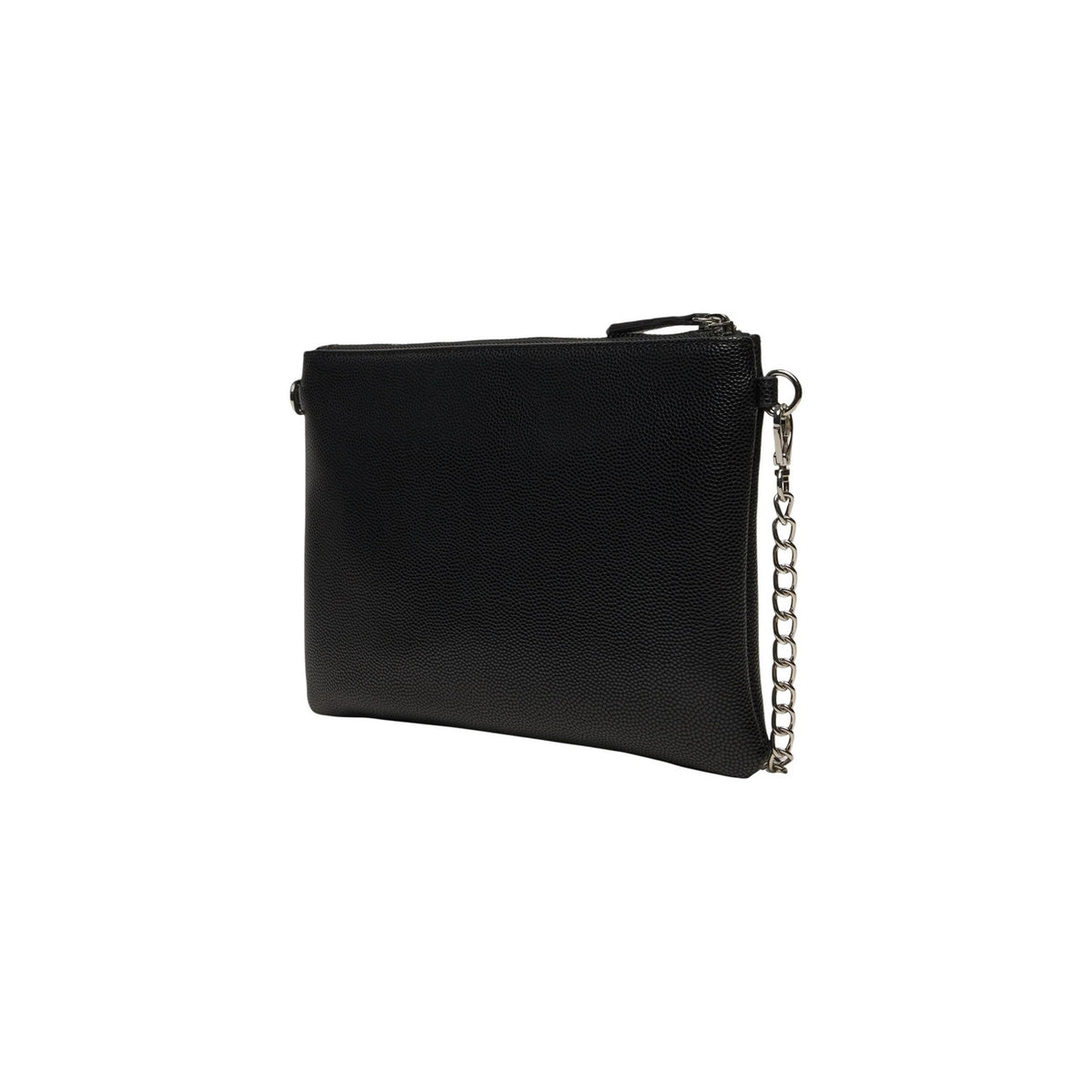 Valentino nera Bags Divina VBS1R419G, pochette con tracolla a catena e nappina dorata; design effetto martellato con chiusura a zip, accessorio versatile per cerimonie o uso quotidiano. Vista posteriore