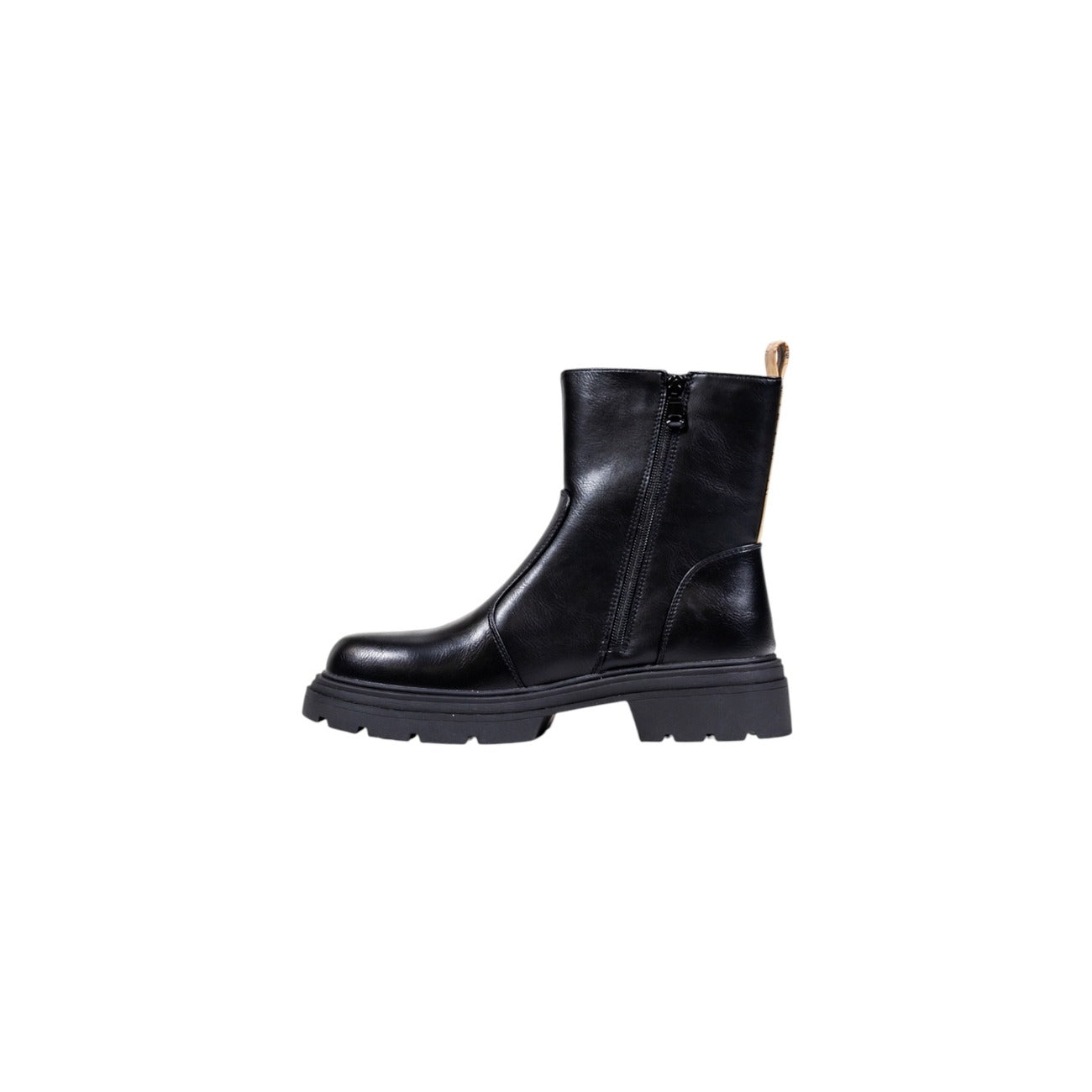 Alviero Martini Prima Classe Women's Black Boots - Round Toe Zipper Ankle Boots