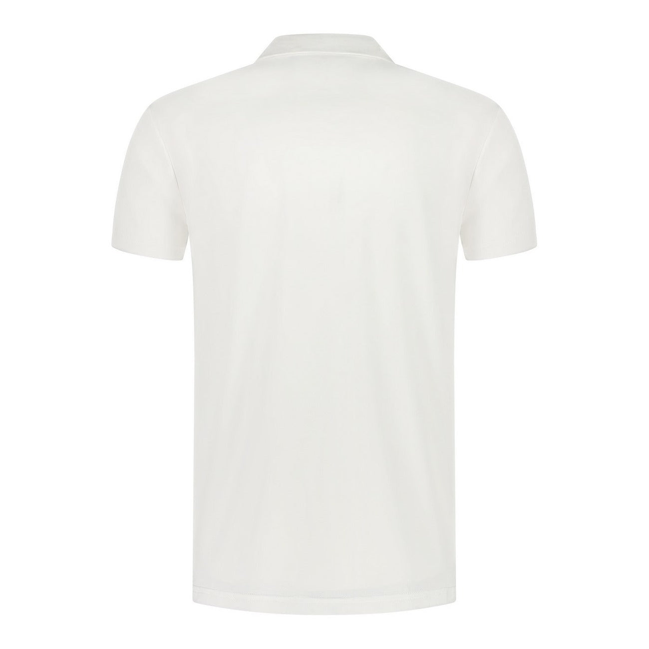 Peuterey Polo in piqué di cotone stretch Uomo Bianco maniche corte Vista posteriore
