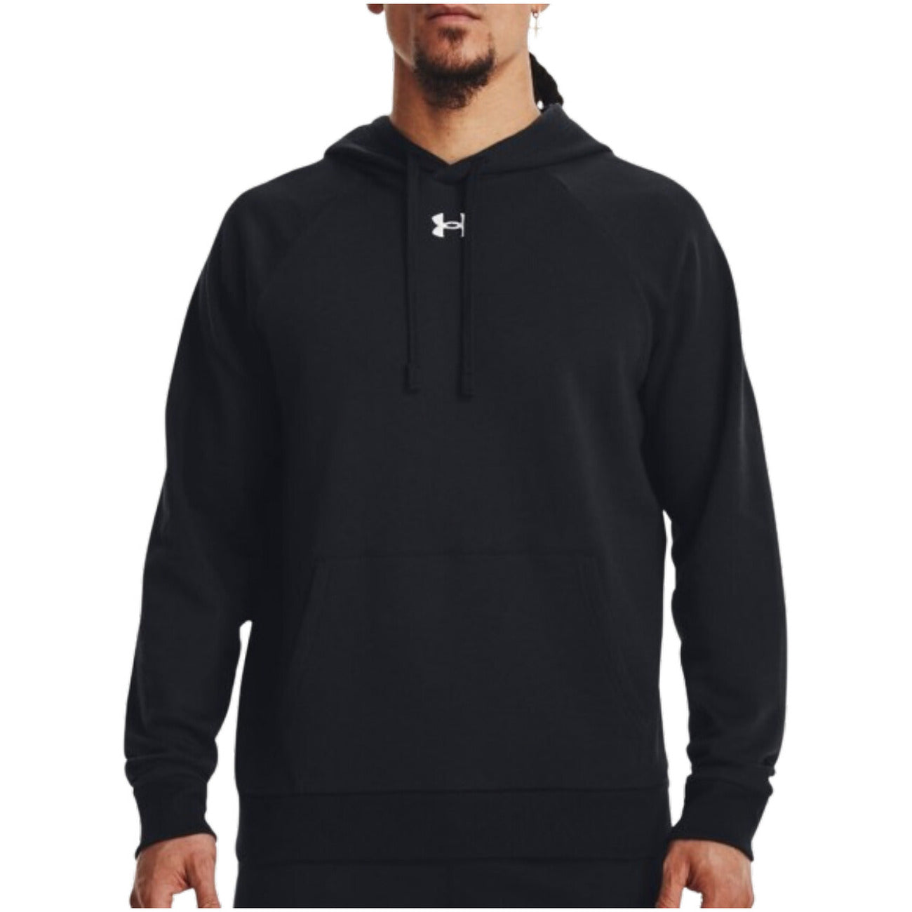 Under Armour Felpa Cappuccio Uomo Verde Maniche Lunghe Tasche Anteriori Cotone 80% Poliestere 20% 1379757