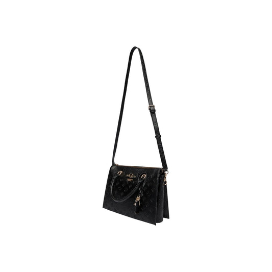 Borsa Guess donna nera con tracolla - vista laterale con dettaglio tracolla