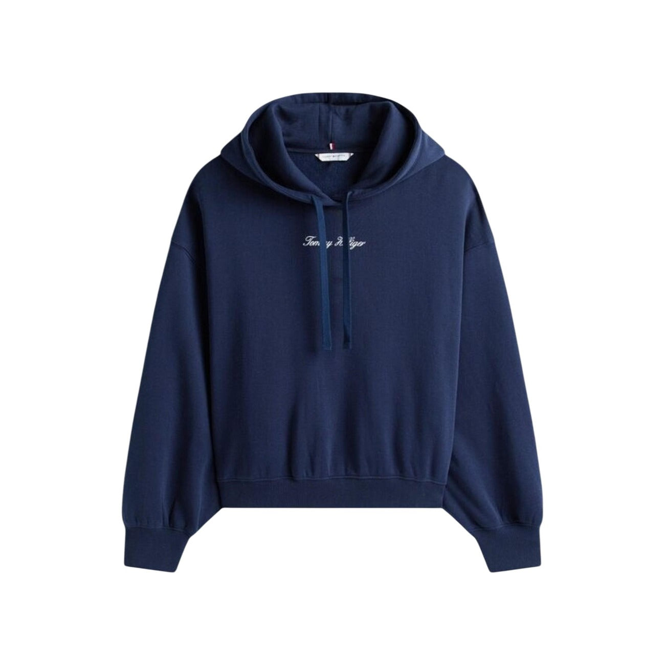 Tommy Hilfiger Women's Beige Hoodie - Organic Cotton Long Sleeve Sweatshirt