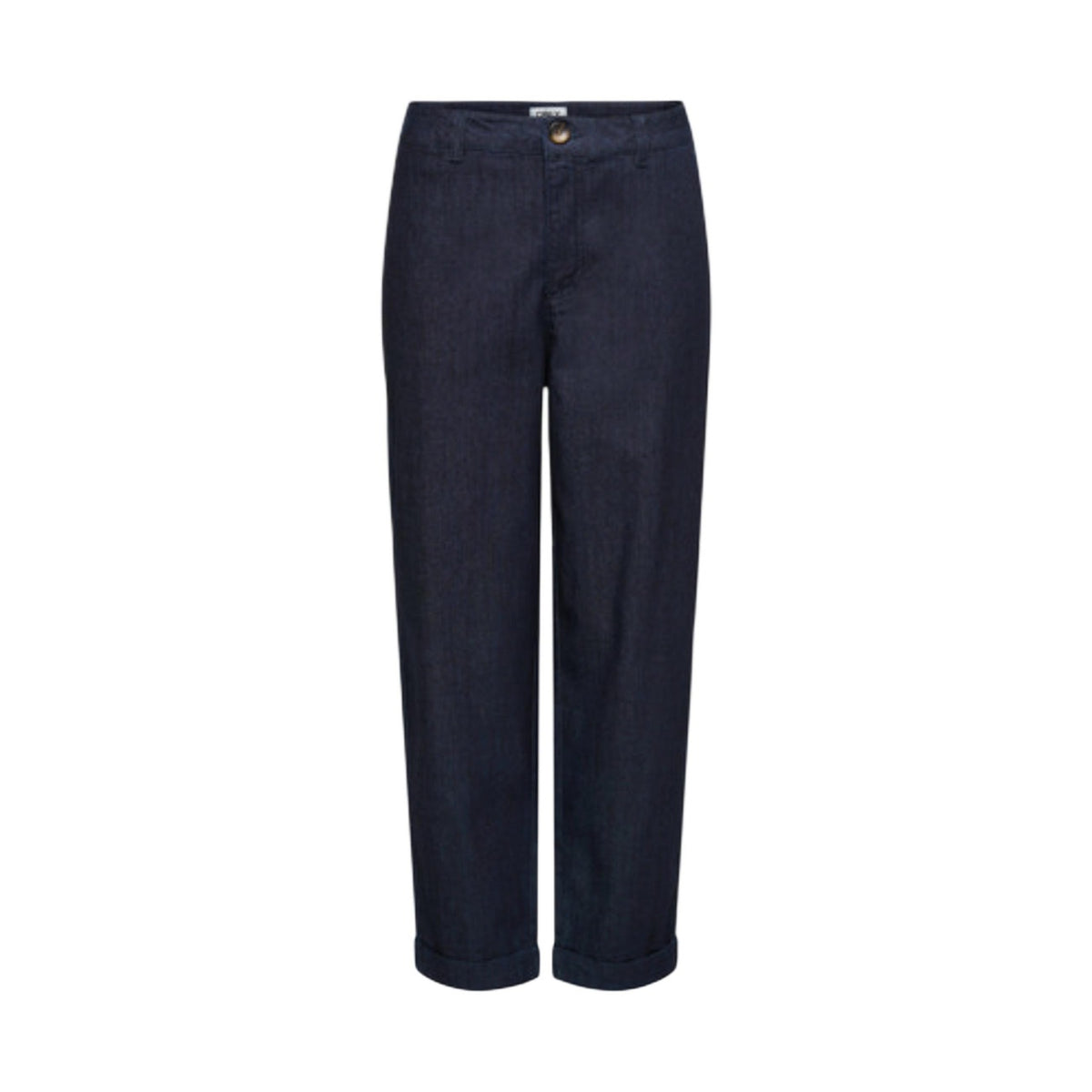Jeans Only Onlashby Mom fit, lunghezza cropped con risvolto alla caviglia, vestibilità regular e gamba dritta in misto cotone. Vista stesa