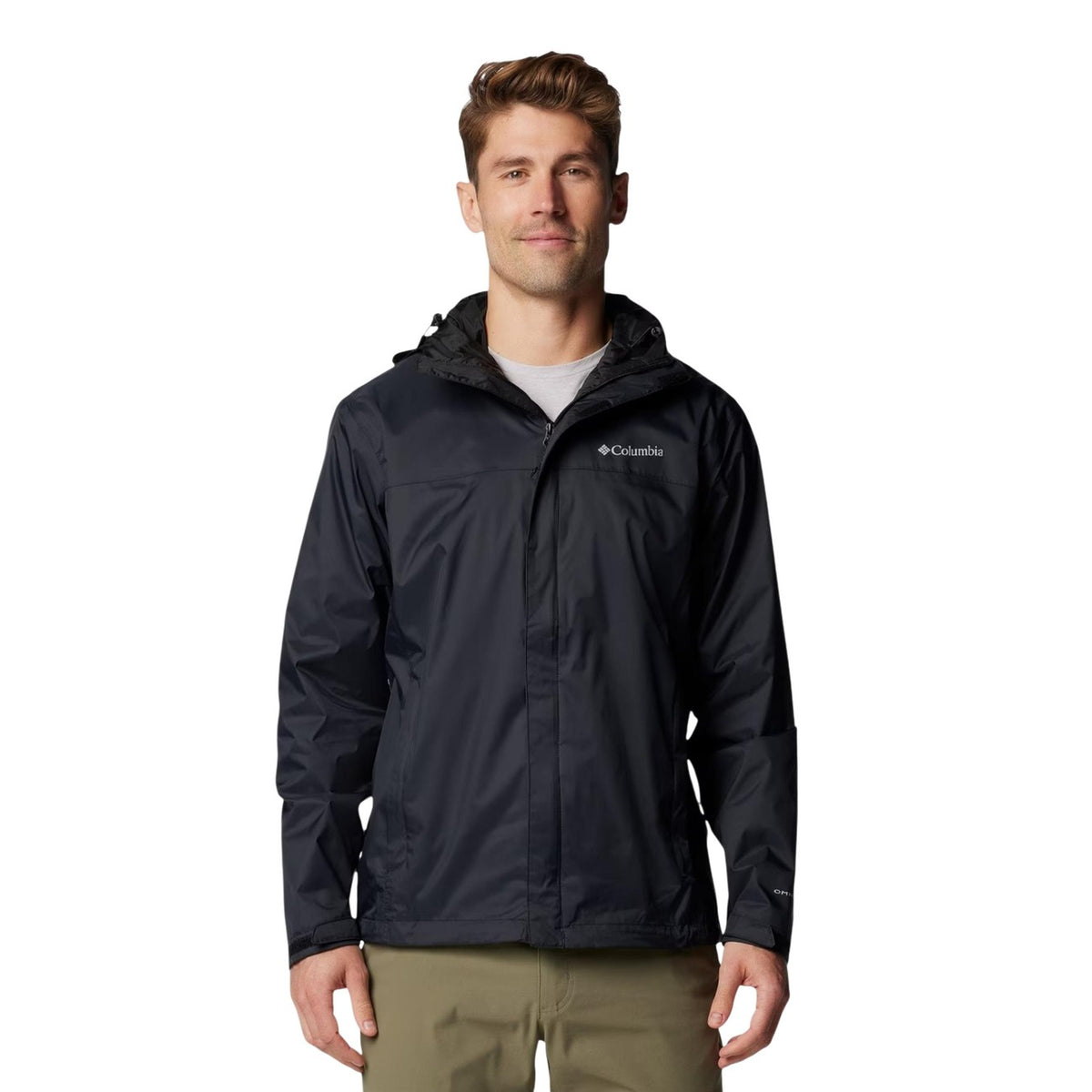Columbia Rain Jacket Omni-Tech™; impermeabile, traspirante, termosaldato, packable. La protezione totale e leggera per outdoor e città. Colore nero