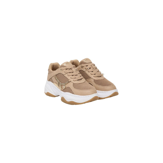 Sneakers Guess donna beige con fibbia - vista frontale coppia