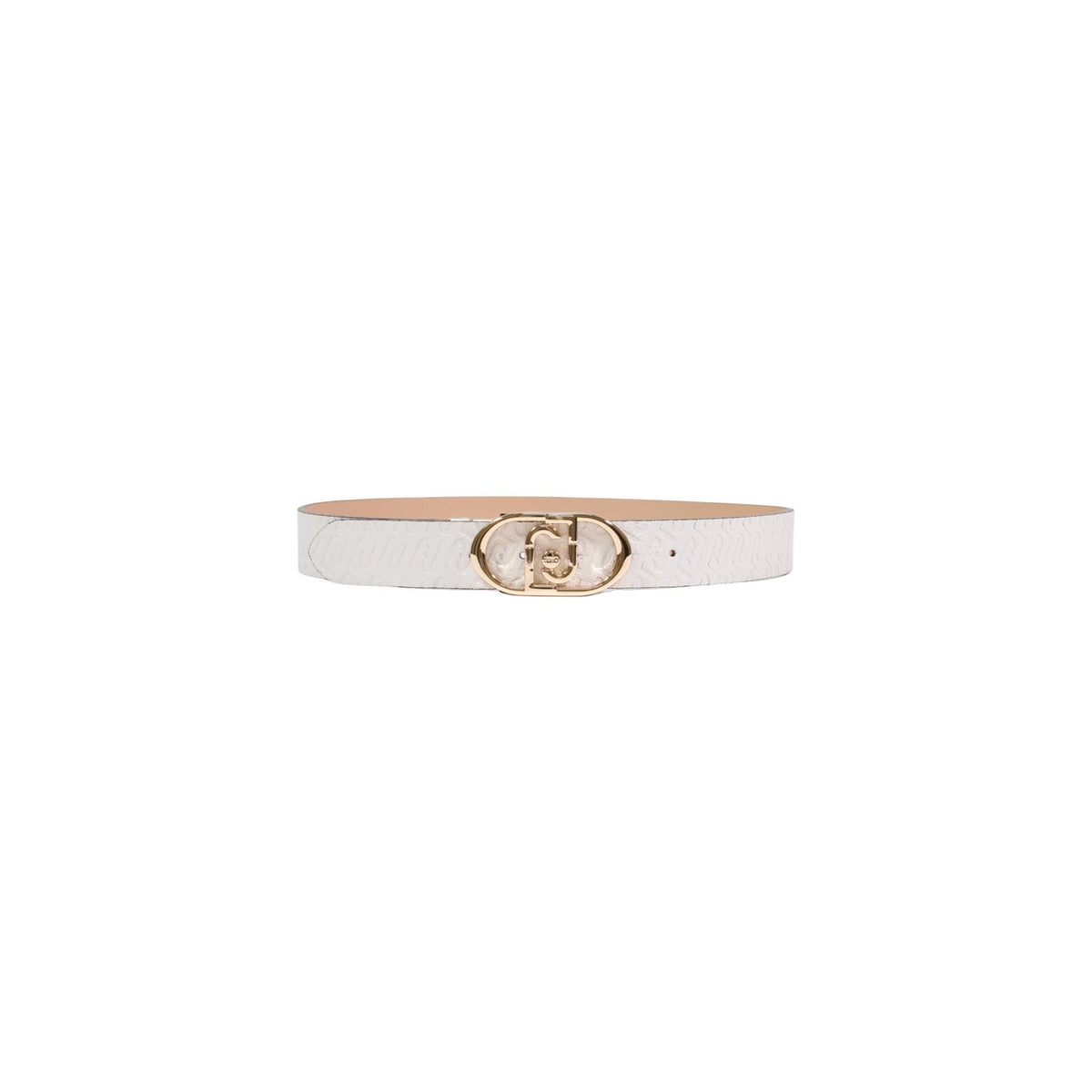 Cintura Liu Jo donna bianca 11x3.5x0.5 cm - vista chiusa completa