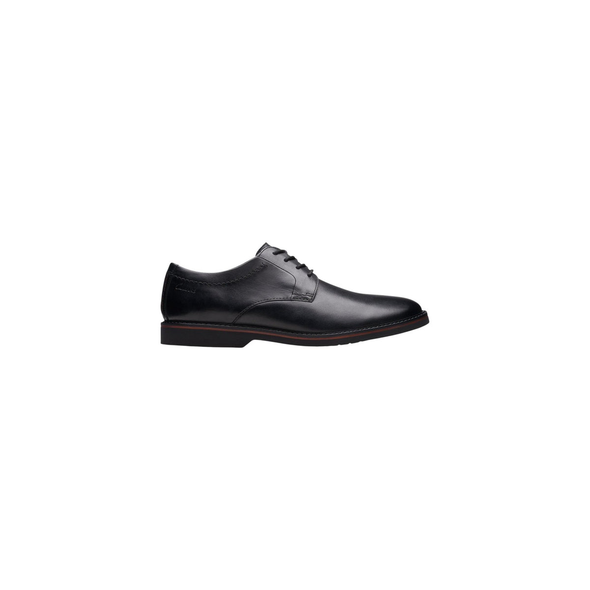 Stringate Clarks Atticus LT Lace in 100% pelle, silhouette classica con suola in gomma flessibile e rifiniture artigianali di alta qualità. Vista laterale