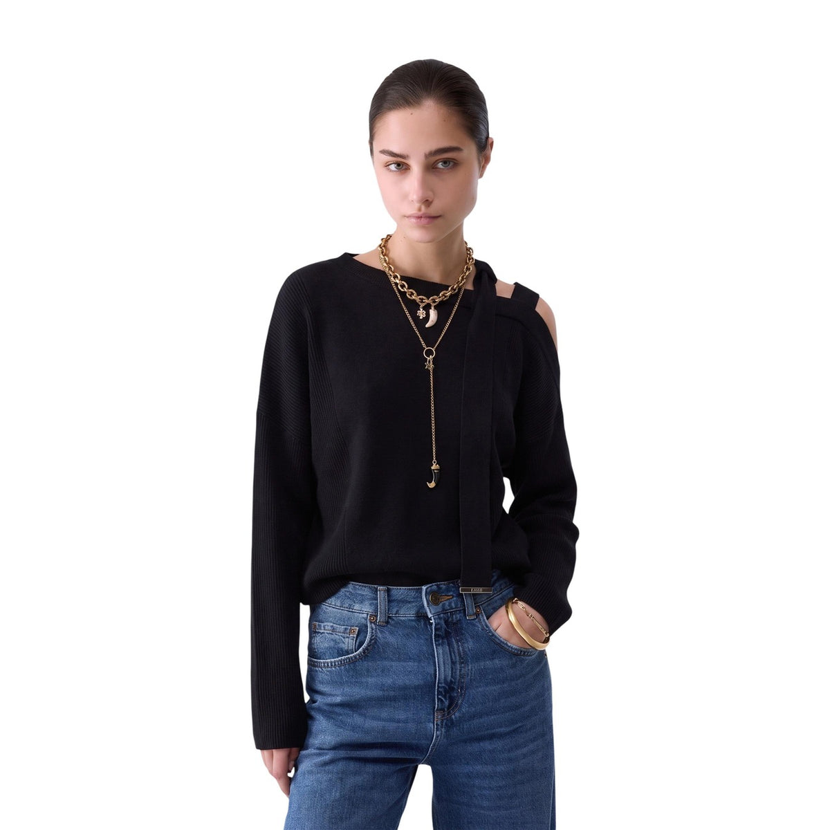Liu Jo Maglia Dégradé con Paillettes Donna SWEATER