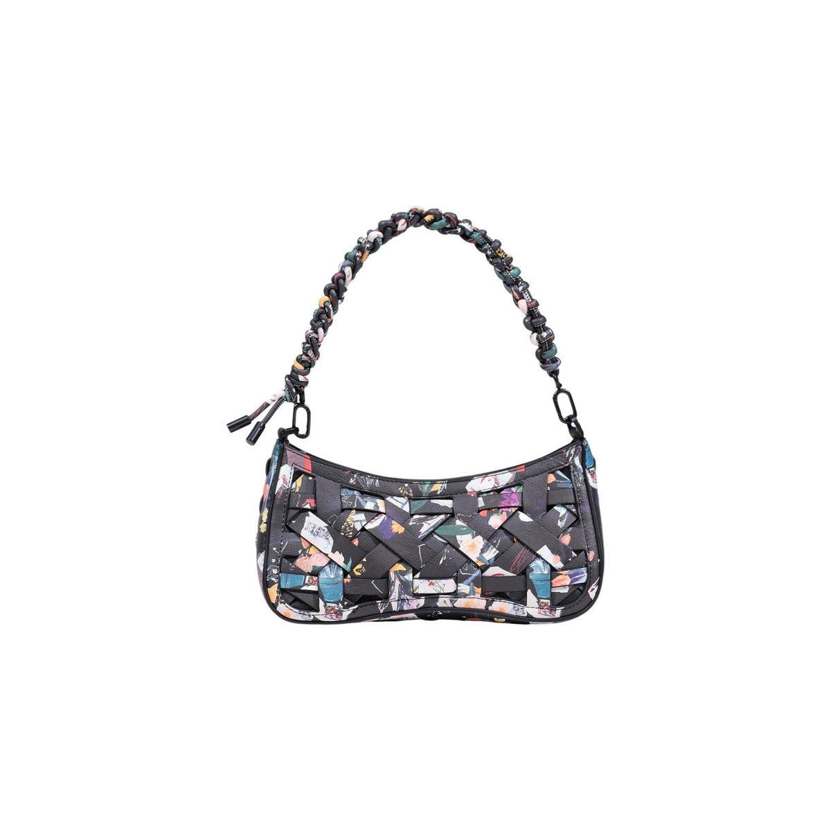 borsa piccola da donna Desigual BAG_OSMIO ALSACIA 2.0 Realizzata al 100% in cotone. texture intrecciata e dettagli vivaci. manico intrecciato Vista frontale