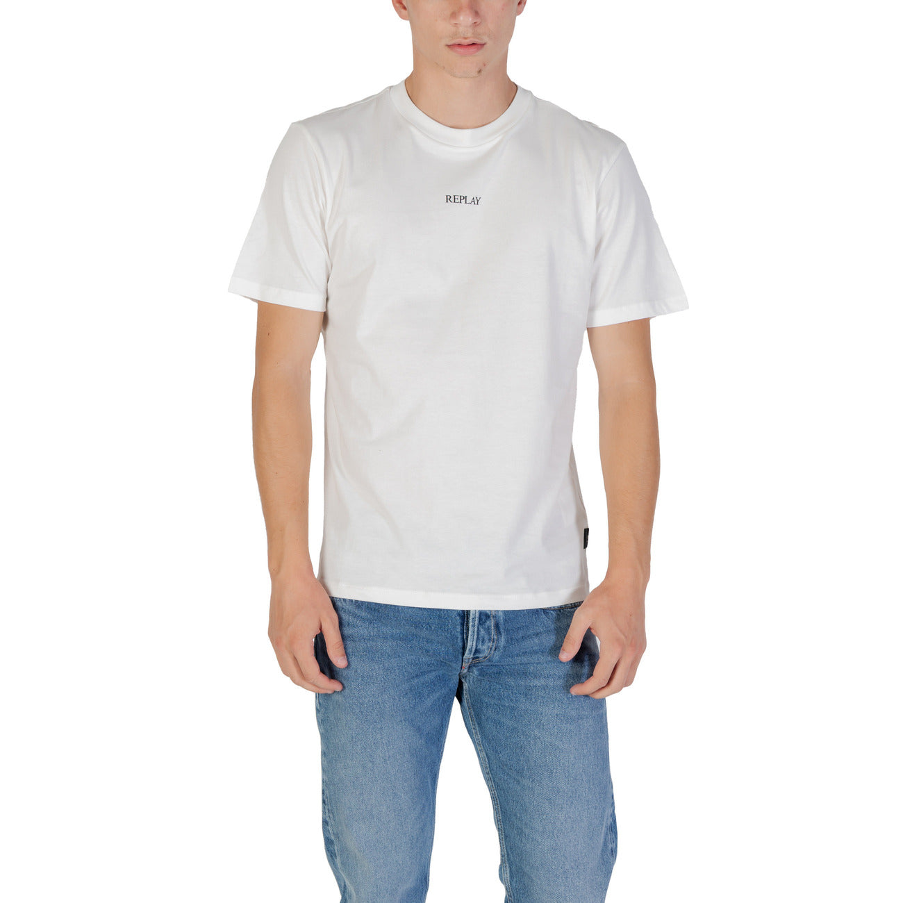 Replay T-Shirt Uomo Verde Stampa Manica Corta Scollo Tondo 100% Cotone Primavera/Estate M3098.000.2660