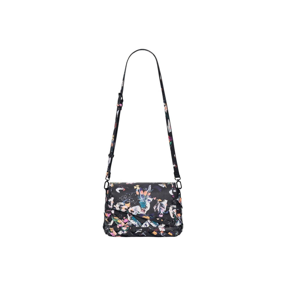 Desigual Borsa PICCOLA INTRECCIATA FLOREALE Donna con tracolla