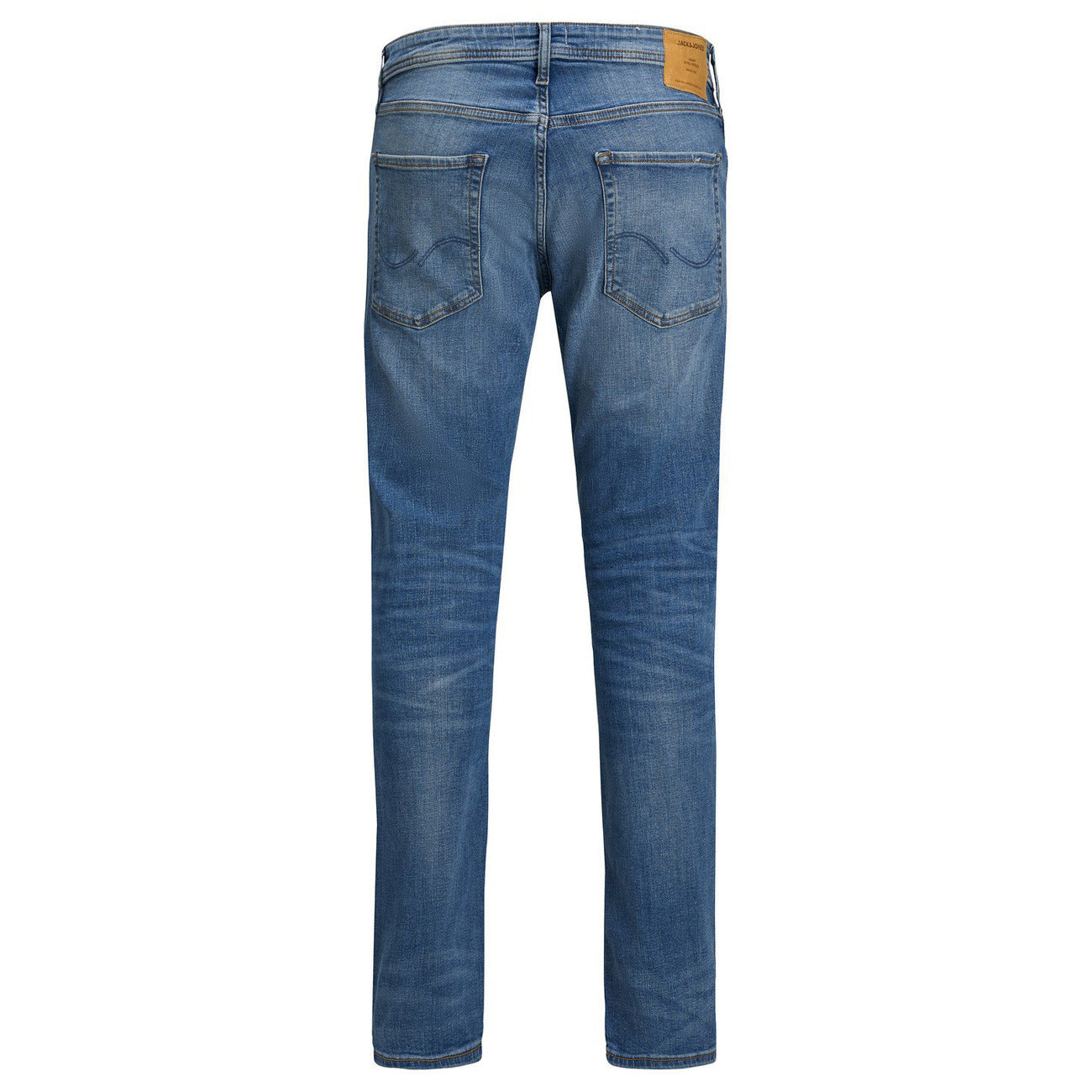 Jack & Jones Jeans Uomo Blu Zip Bottone Tasche Anteriori Posteriori Effetto Consumato Cotone 98% Elastan 2% Autunno Inverno 12146866