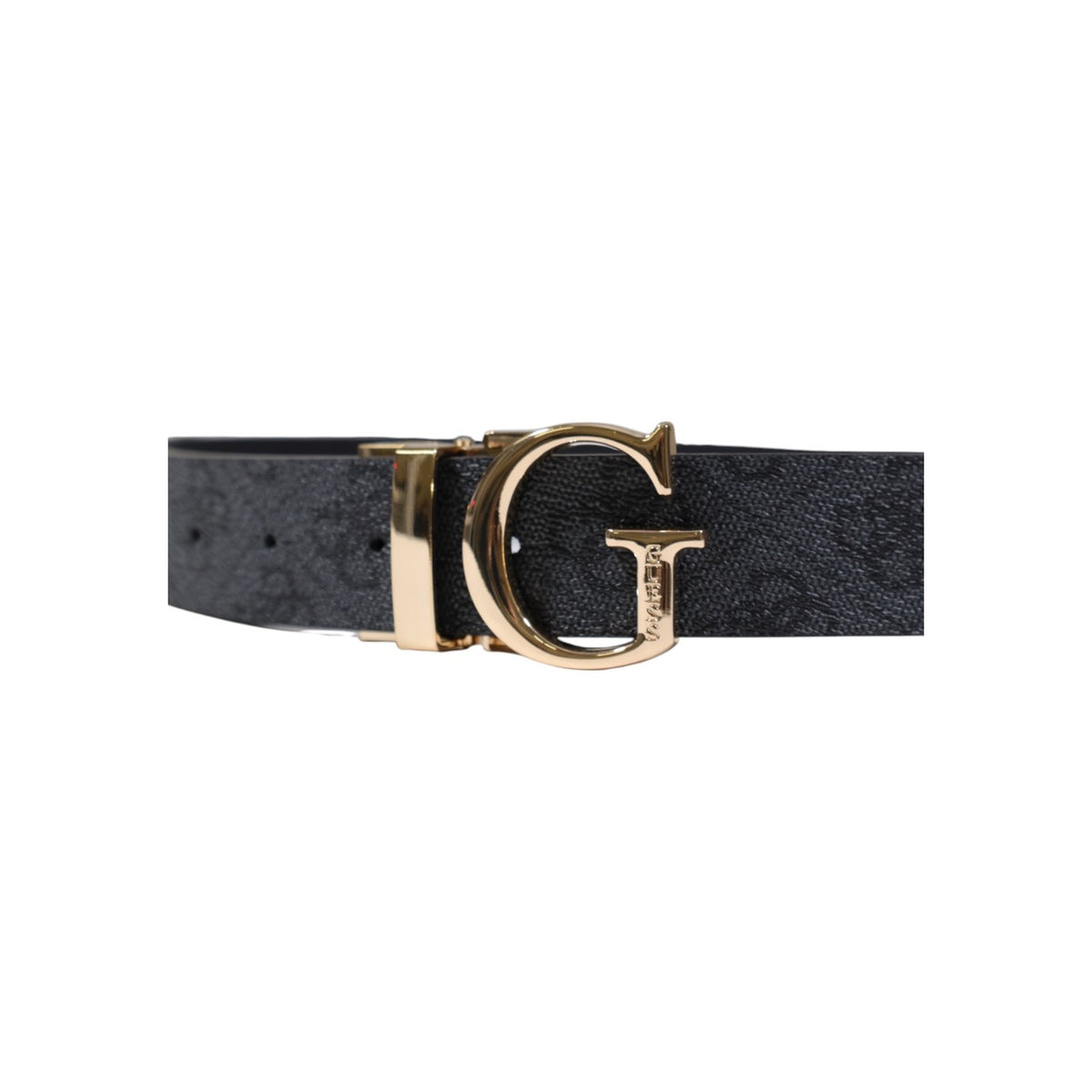 Cintura Guess CALISTA donna nera con fibbia logo 100% poliestere - dettaglio fibbia