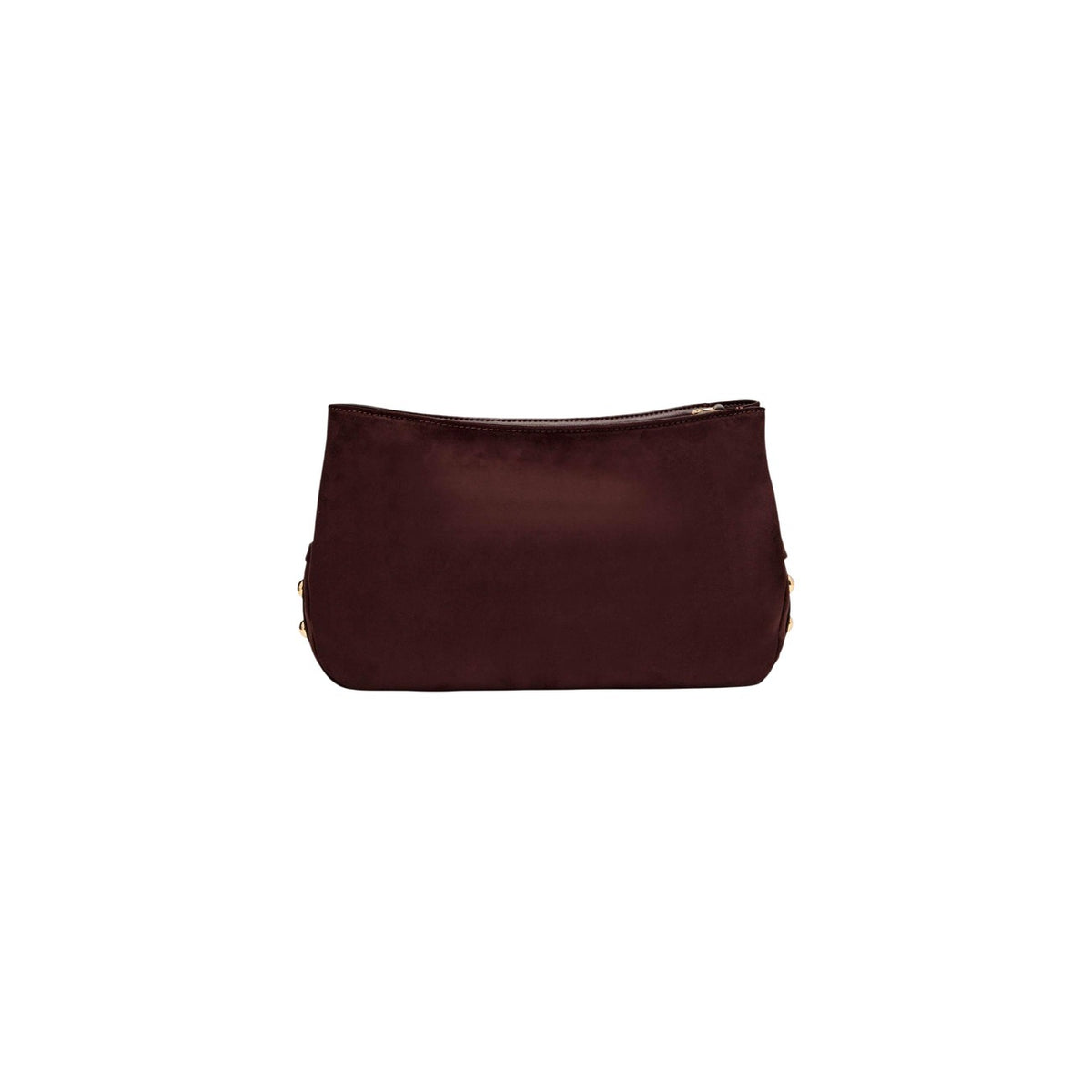Borsa Liu-Jo bordeaux effetto velluto AF6033 T711A. Borsa piccola da donna bordeaux a mano e a tracolla con maxi borchie dorate laterali, logo tono su tono e chiusura zip, borsa elegante e casual chic 4 stagioni Liu-Jo.
