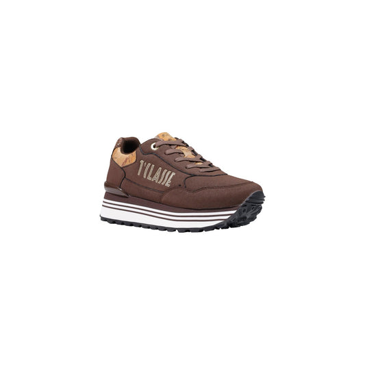 Sneakers marroni donna Alviero Martini Prima Classe – Scarpe platform Geo Classic con tacco lucido N 2559 1269.