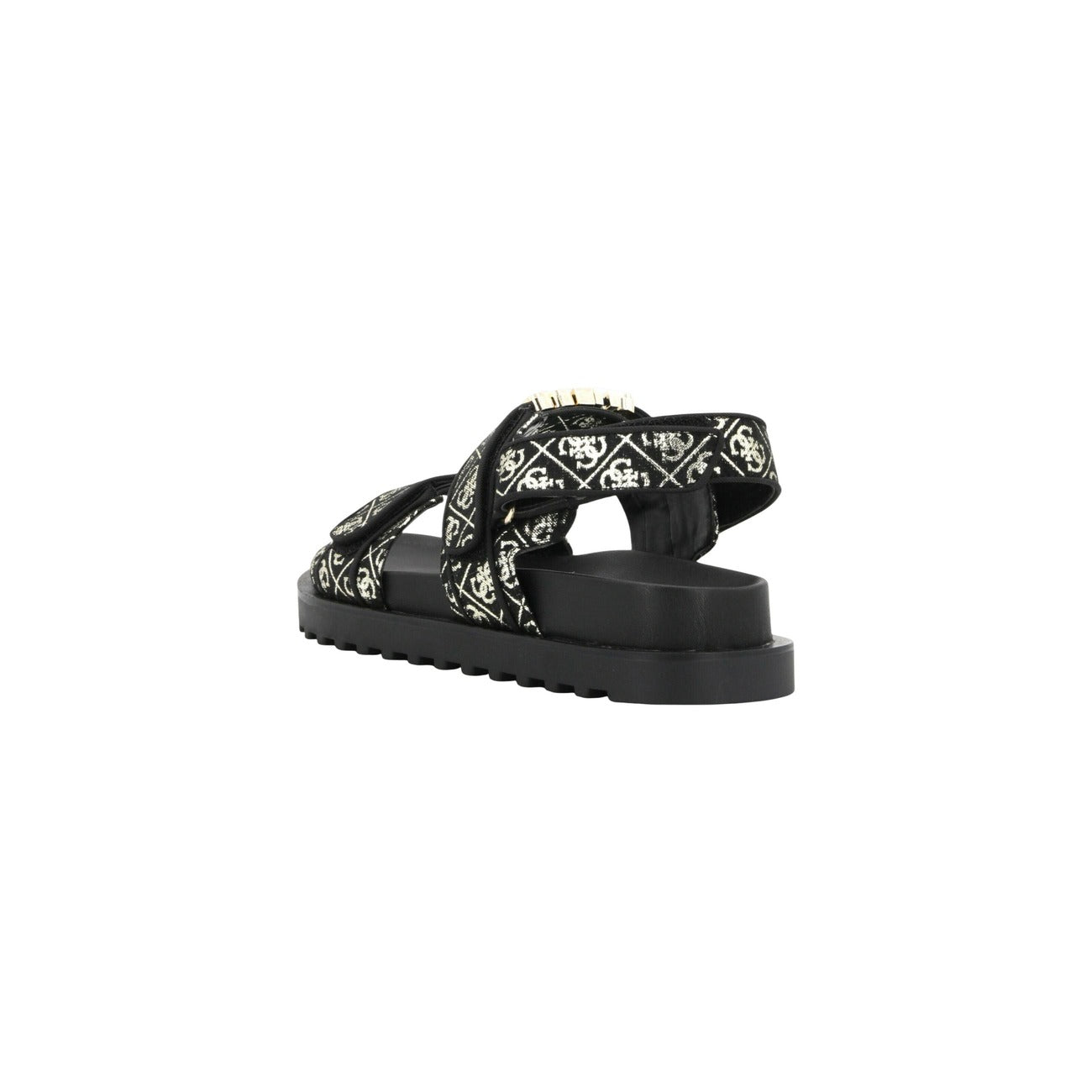 La chiusura regolabile con fibbia dorata assicura una calzata personalizzata, mentre la suola spessa e dentellata garantisce stabilità e ammortizzazione durante ogni passo